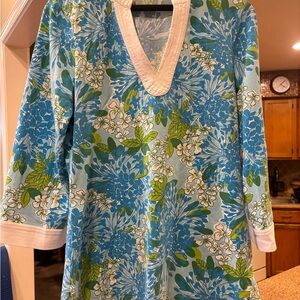 Lilly Pulitzer Floral Tunic Dress - Blue and Green